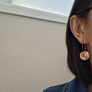 Handmade disc dangle earrings